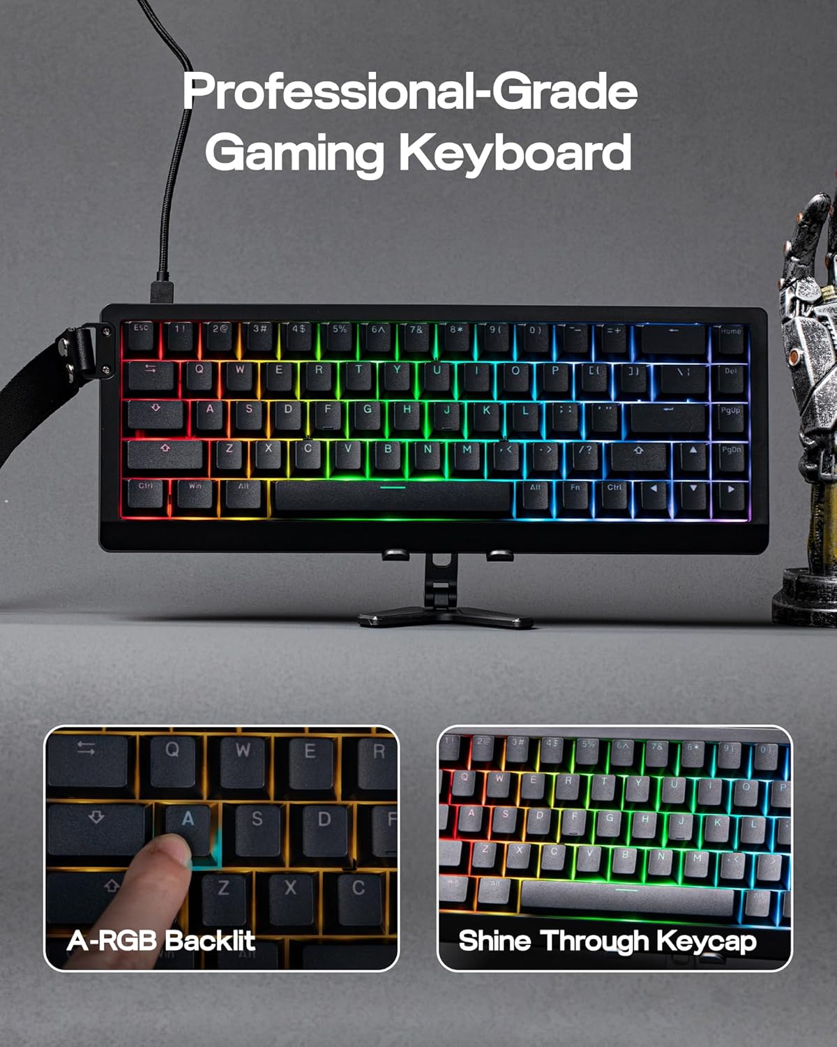 Thumbnail 6 de EPOMAKER HE68 Lite Hall Effect Gaming Keyboard (HE68 Lite) – 65% wired board with 8k polling, A-RGB and adjustable fast trigger