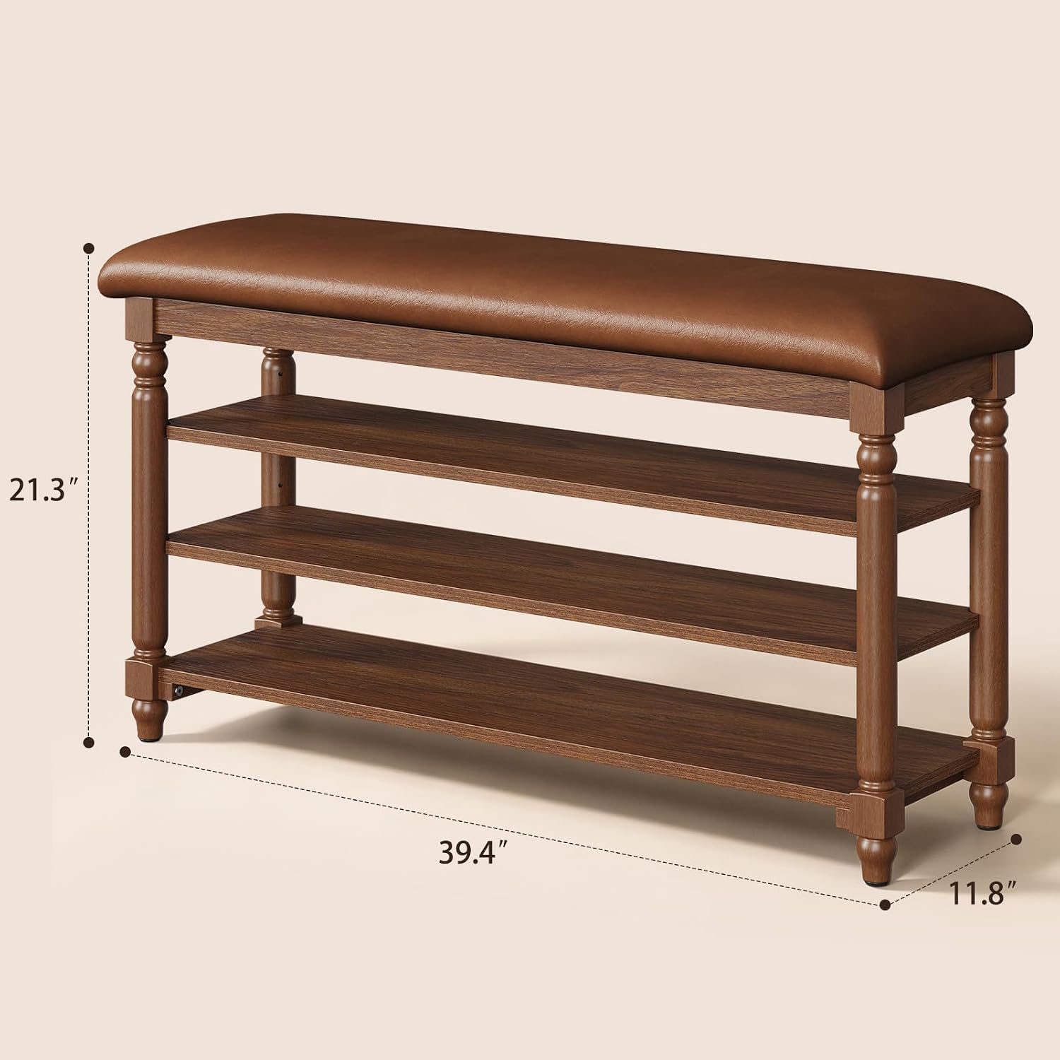 Detalle de Yoobure Shoe Storage Bench, 39.4-inch