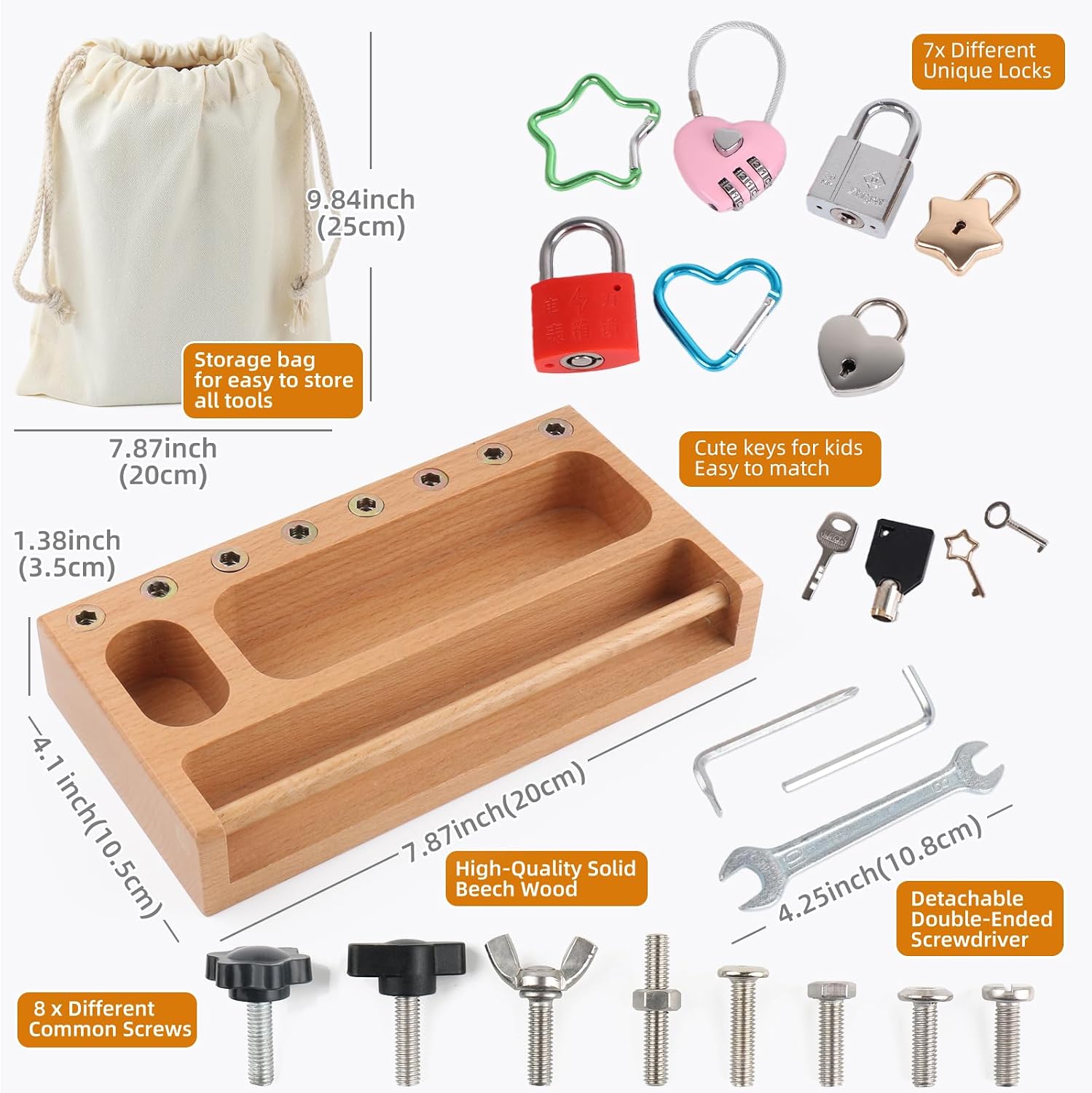 Thumbnail 5 de TOUHKAN Montessori busy board, beech wood