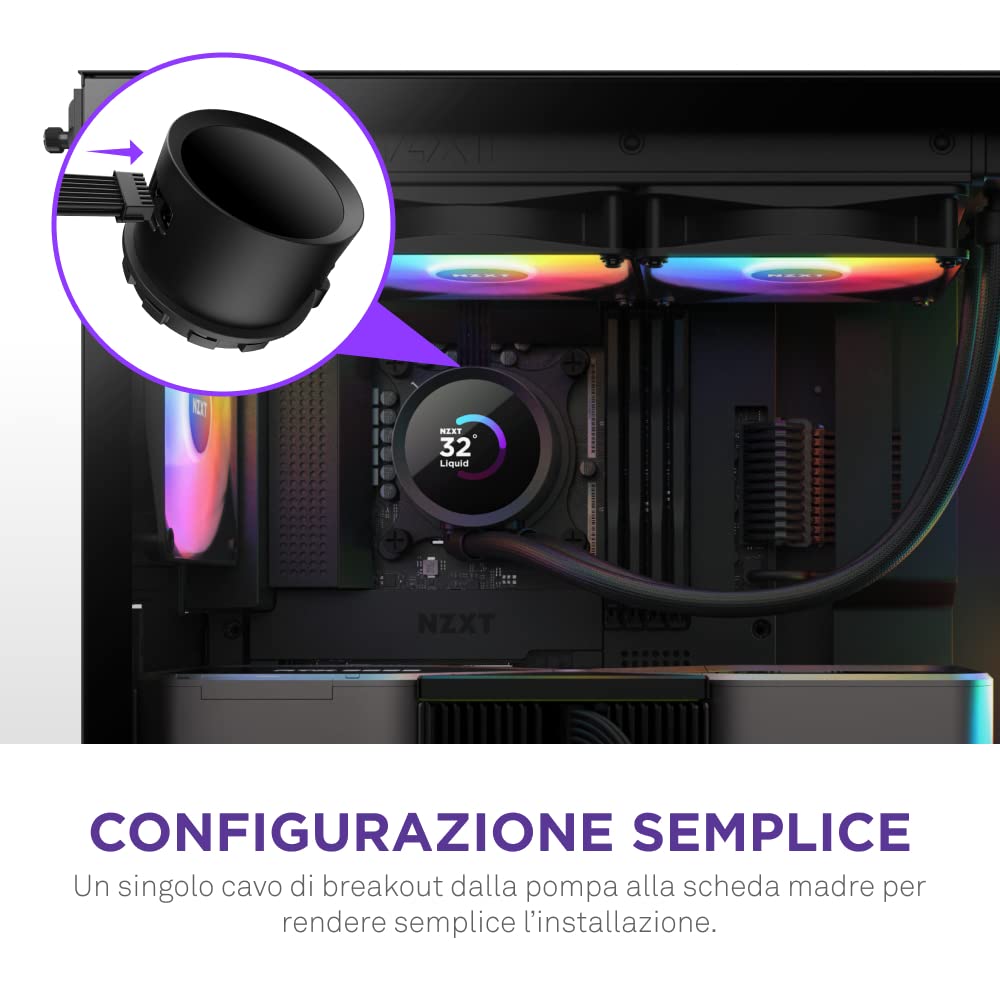 Thumbnail 5 de NZXT Kraken 280 RGB AIO Raffreddamento CPU