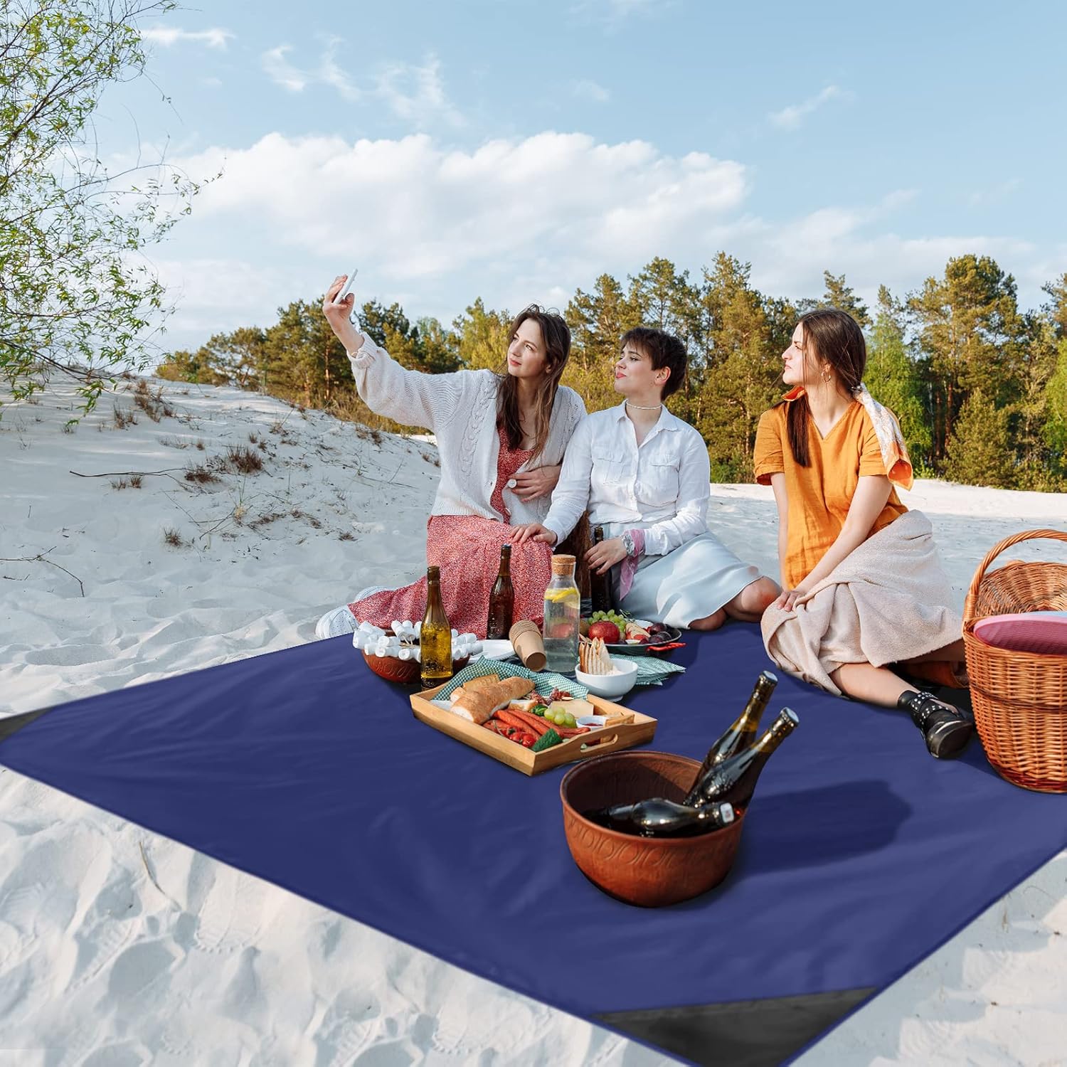 Thumbnail 5 de Odoland Hiking Blanket 180 x 160 cm: a practical waterproof, sandproof ground sheet for 2–4 people