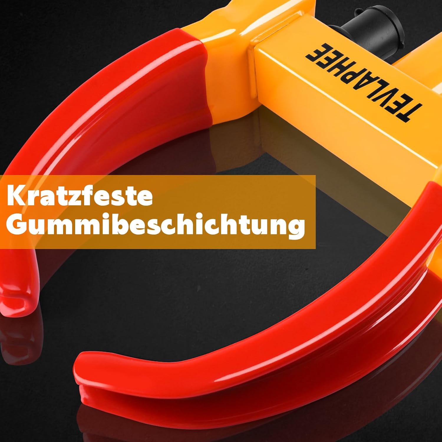 Detalle de Tevlaphee 2er-Set Radkralle mit Sicherheitsschloss und 6 Schlüsseln (für Reifenbreiten 19–30 cm)