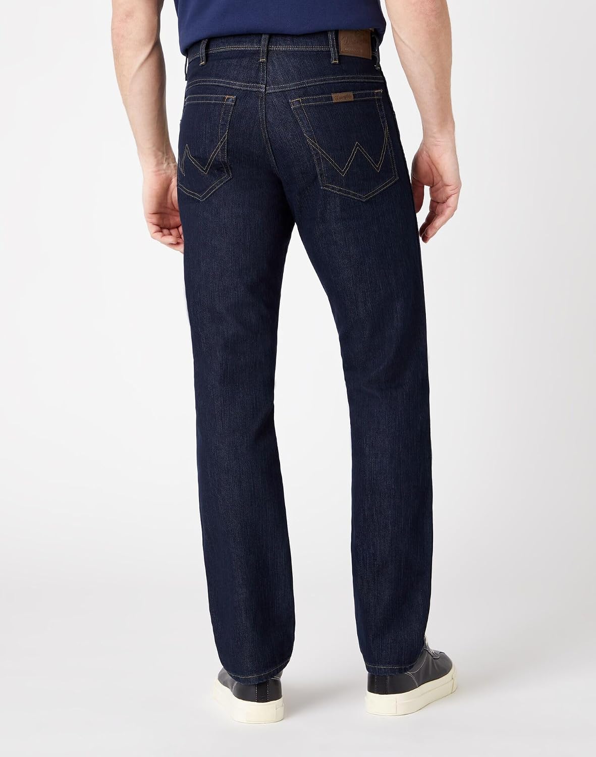 Detalle de Wrangler Durables Regular Fit – męskie jeansy stretch, stone washed, 5 kieszeni
