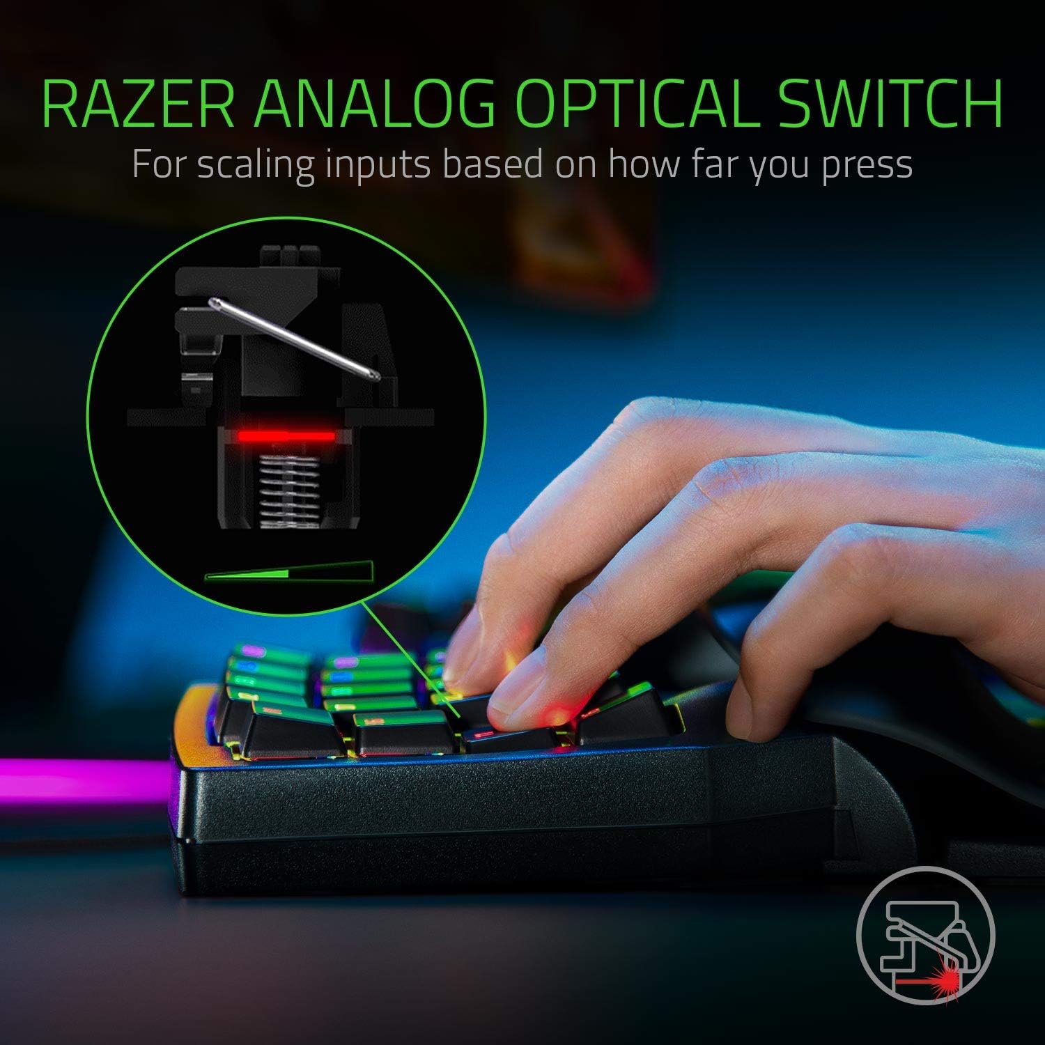 Thumbnail 2 de Razer Tartarus Pro gaming keypad with analogue-optical switches (32 programmable buttons) – Black