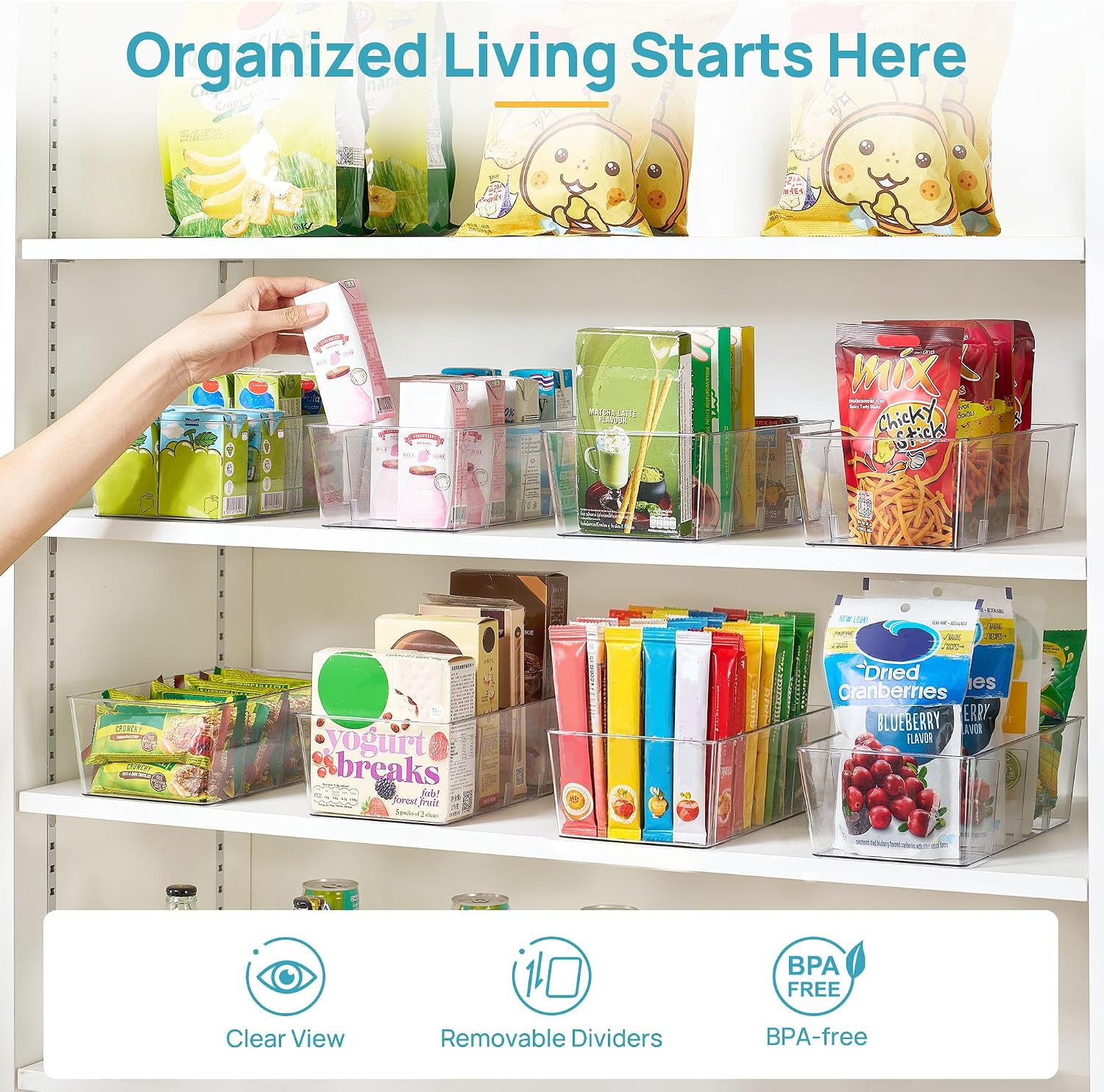 Thumbnail 3 de Vtopmart 8-Pack Food Storage Organizer Bins