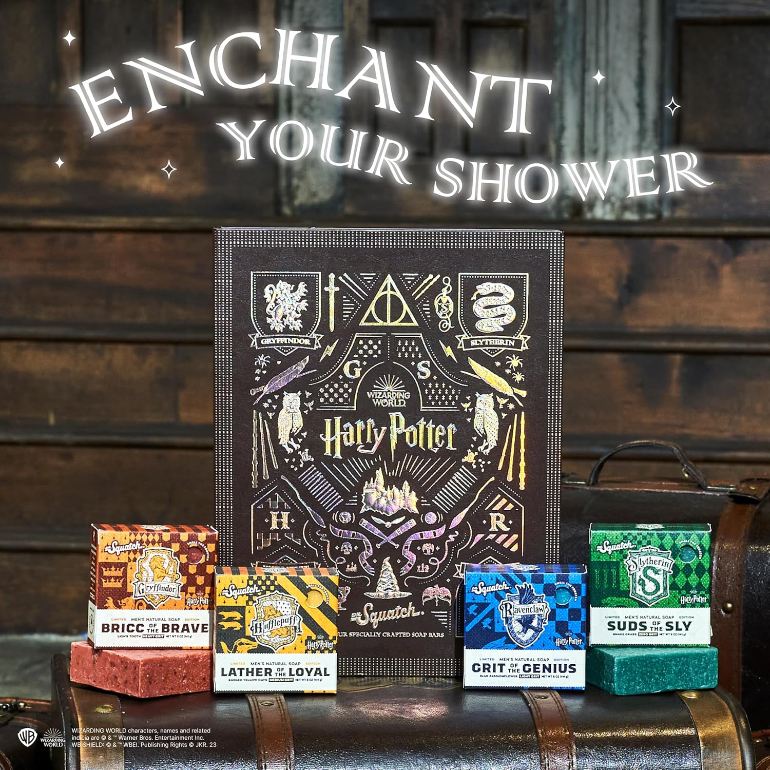 Thumbnail 2 de Dr. Squatch Harry Potter Collection with Collector's Box – 4 Natural Bar Soaps Inspired by Hogwarts Houses