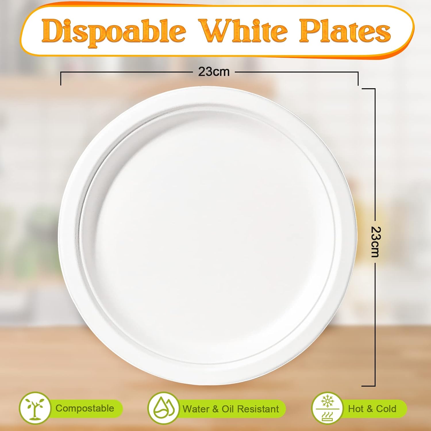 Detalle 2 de greensight 150 Pack 9 inch paper plates