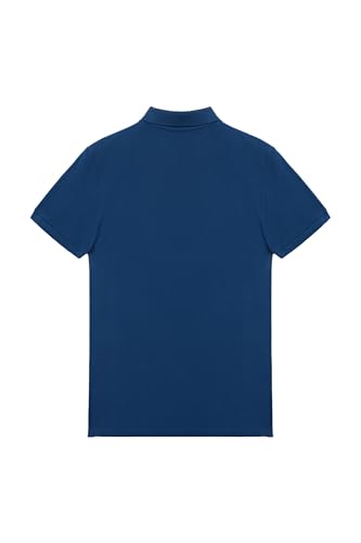 Detalle de Polo Club Polo Uomo Manica Corta Regular Fit in Cotone Morbido con Collo Cannetè e Ricamo Rigby Go