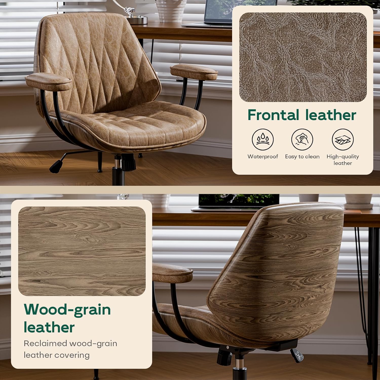 Detalle de Bananister Faux Leather Office Chair