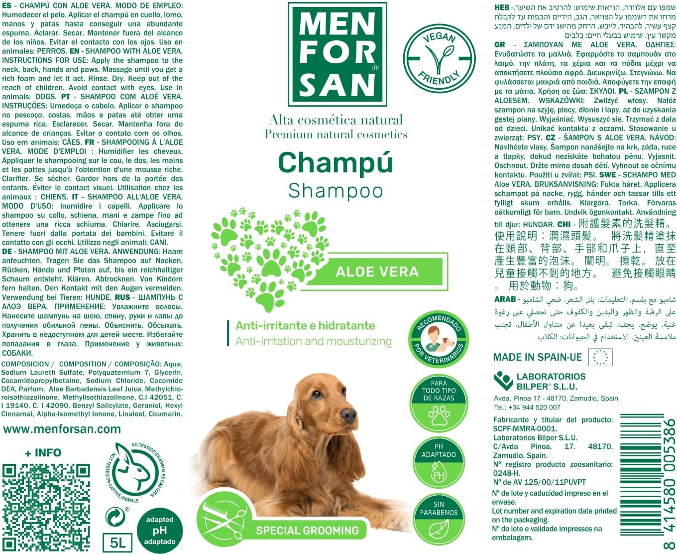 Detalle de Shampooing Men for San Chien Aloe Vera (5 L)