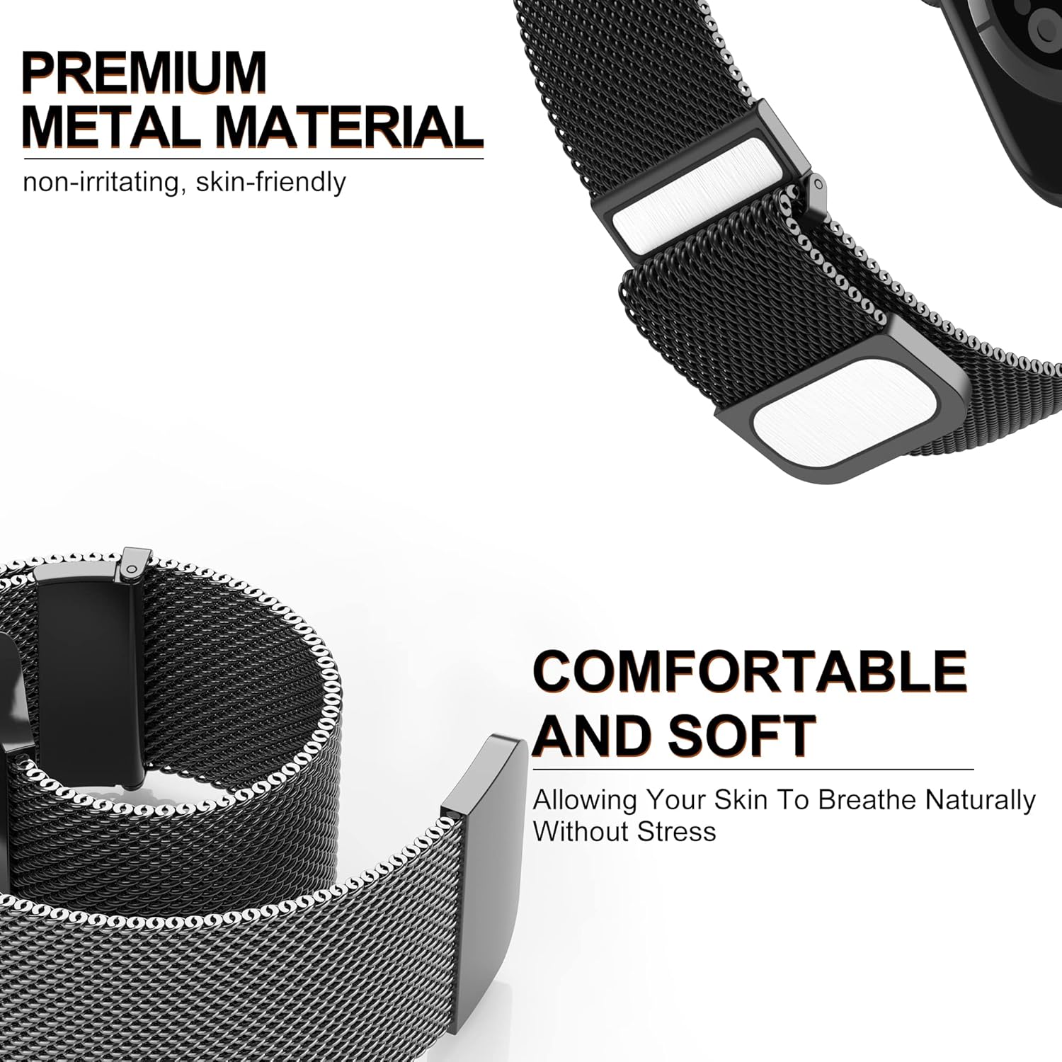 Detalle de Higgs magnetic Apple Watch strap 46mm
