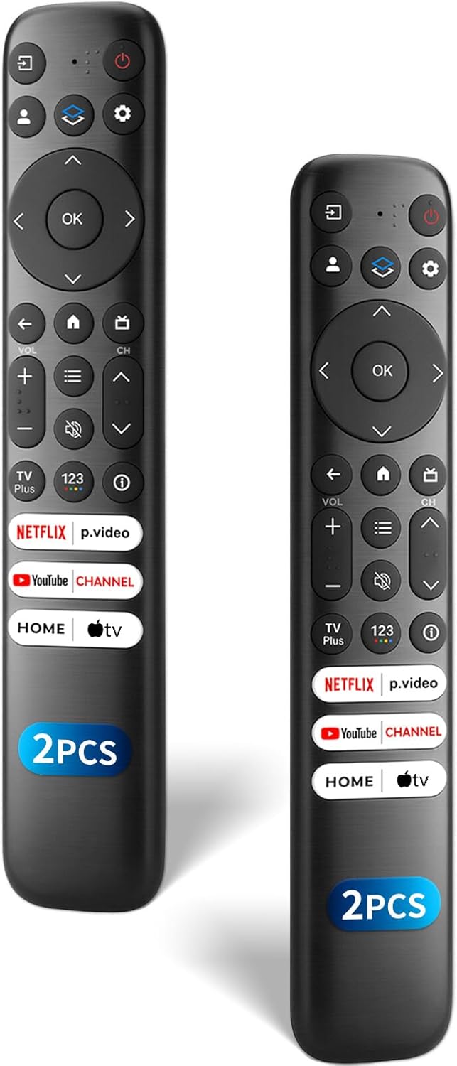 Detalle de (Pack of 2) Replacement-for-TCL-Google-TV-Remote-Control — Universal Remote for TCL Smart UHD HDR LED Mini QLED 4K Google TVs