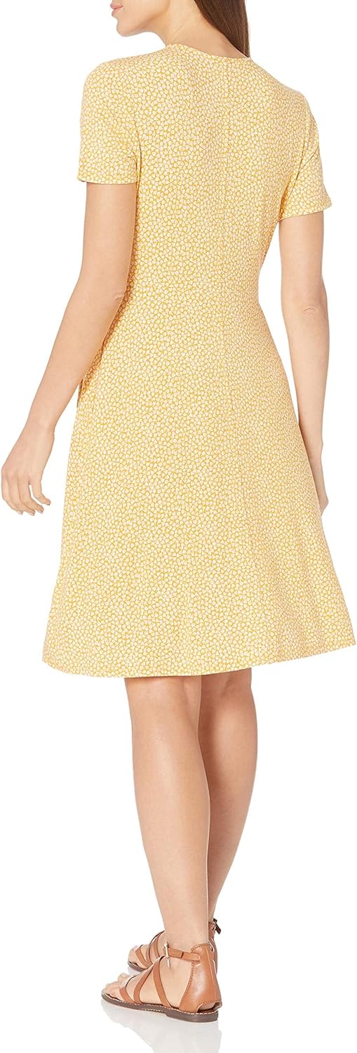 Thumbnail 1 de Amazon Essentials Women’s Short-Sleeved Polka Dot Faux-Wrap Dress
