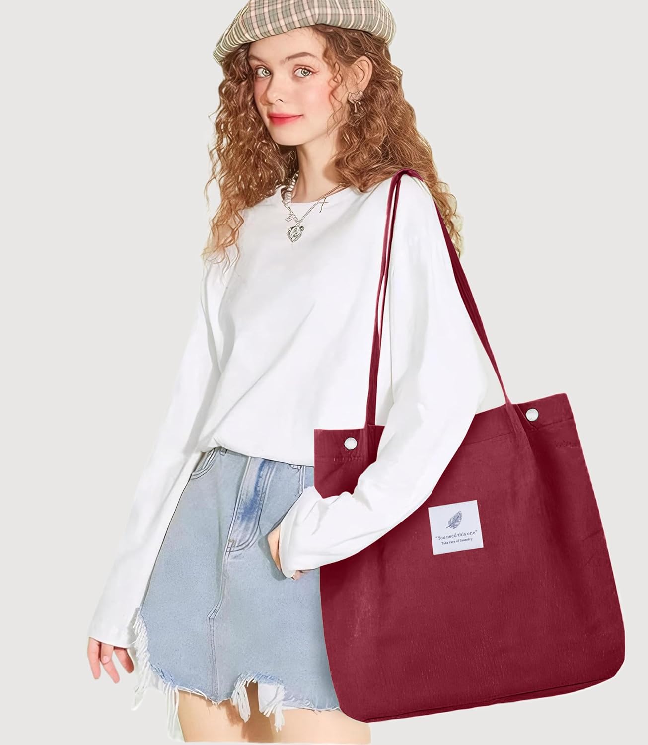 Thumbnail 1 de ZhengYue Corduroy Totes Bag for Women