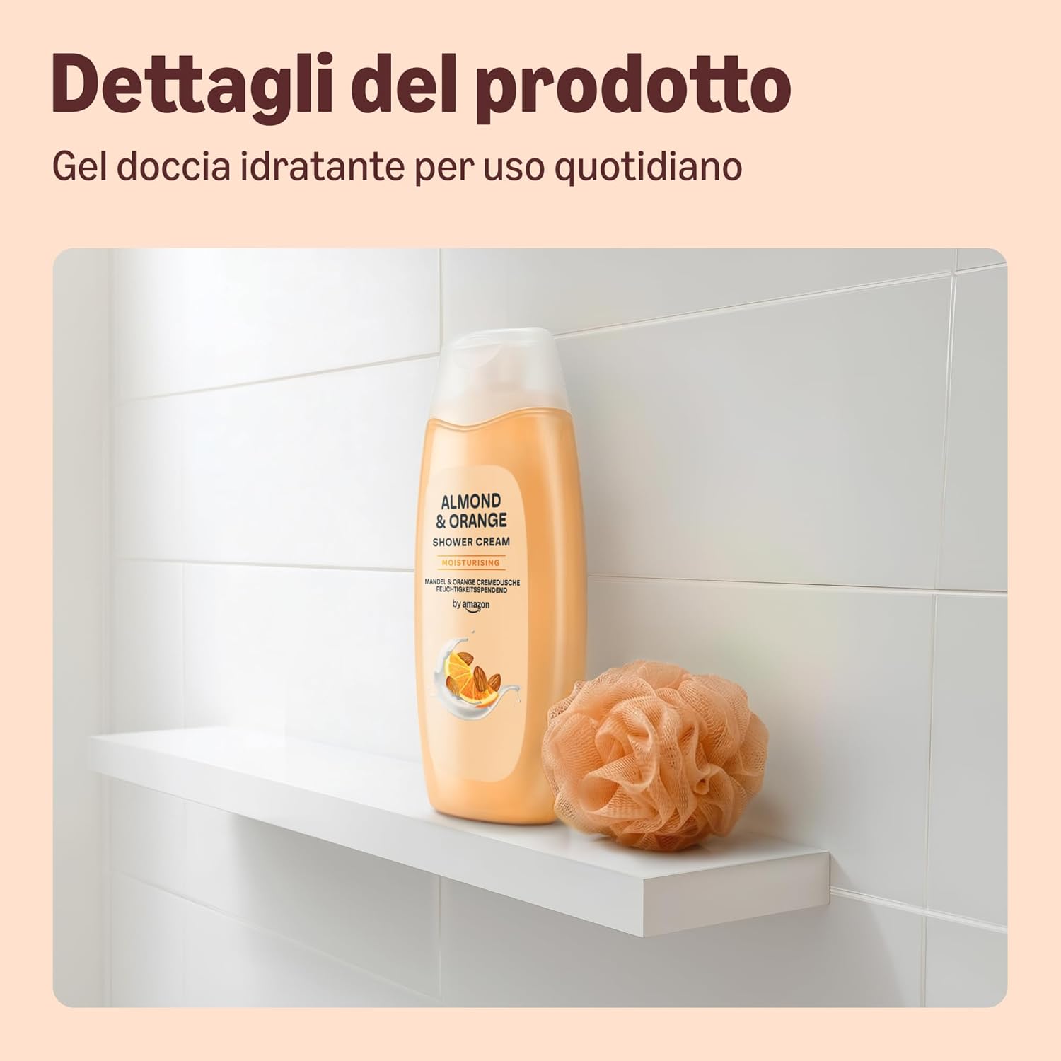 Detalle 2 de by Amazon Crema Doccia Mandorla Arancia 2x500 ml