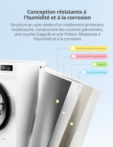 Thumbnail 5 de COMFEE' CFP01EW70W: Lave-linge 7 kg Ultra Slim 40 cm, efficacité A-10%