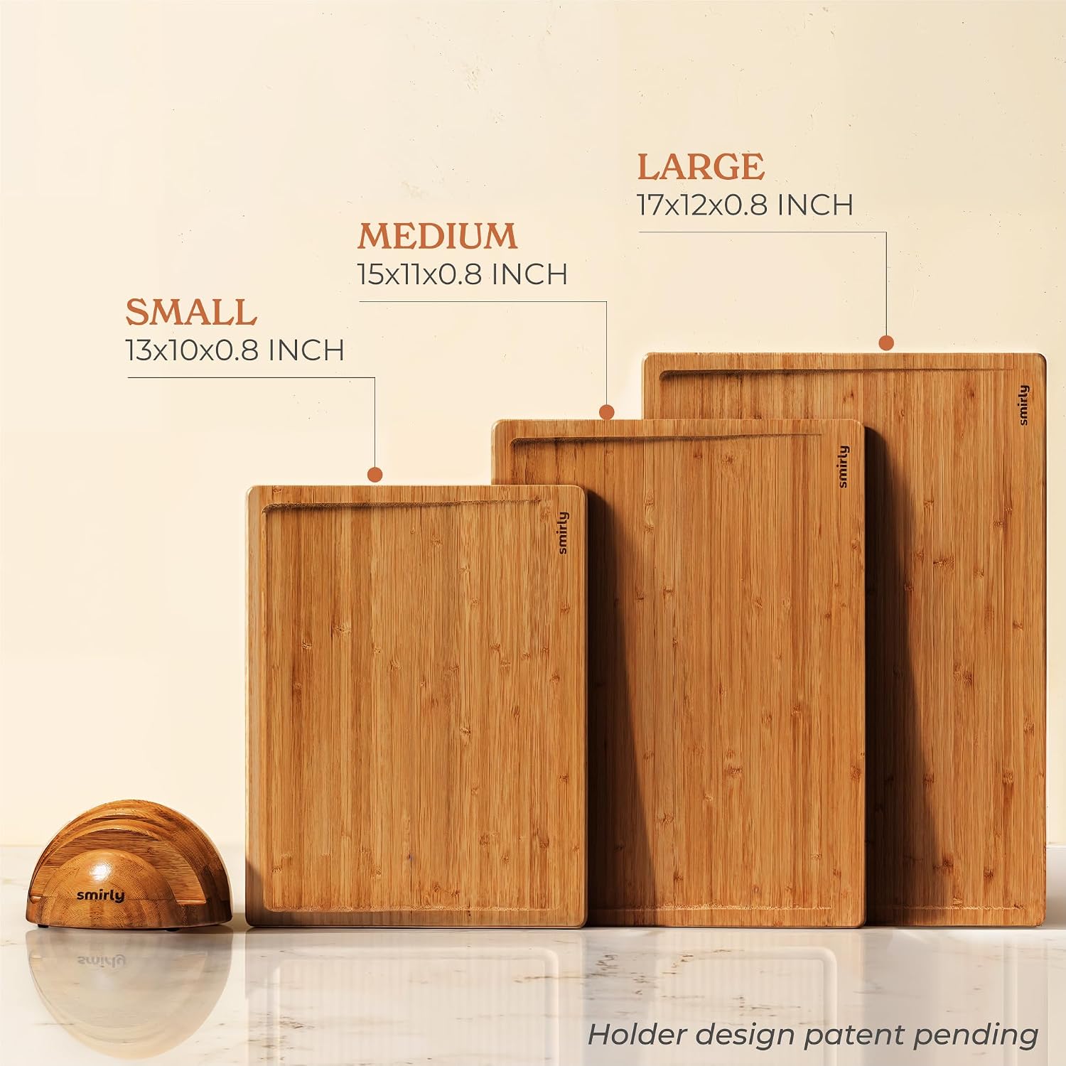 Detalle 1 de SMIRLY Wood Cutting Board Set 3pc 🍽