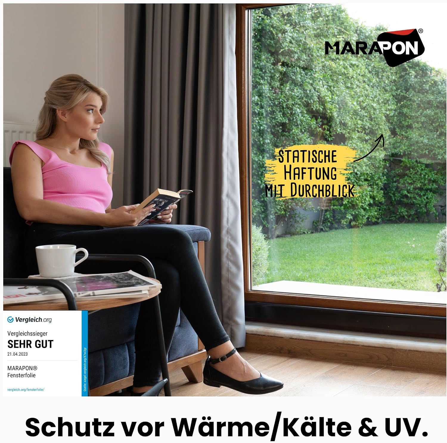 Detalle 2 de MARAPON M10520-MS spiegelfolie voor ramen, zilver, 1,05 x 2 m