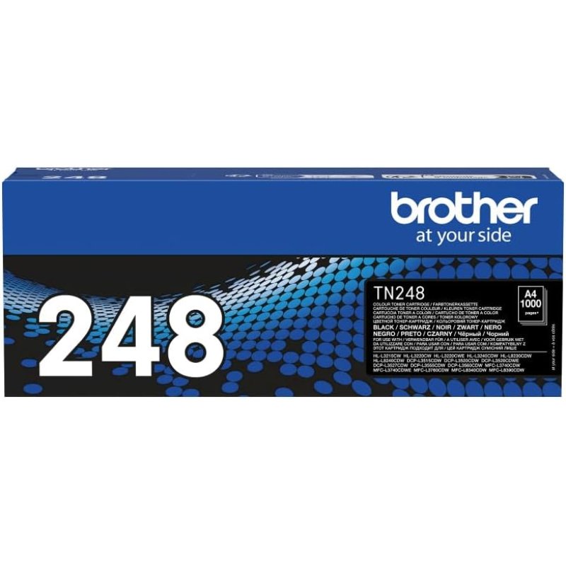 Detalle 2 de Tóner Original Brother TN-248BK Negro: rendimiento de 1.000 páginas para impresoras LED color