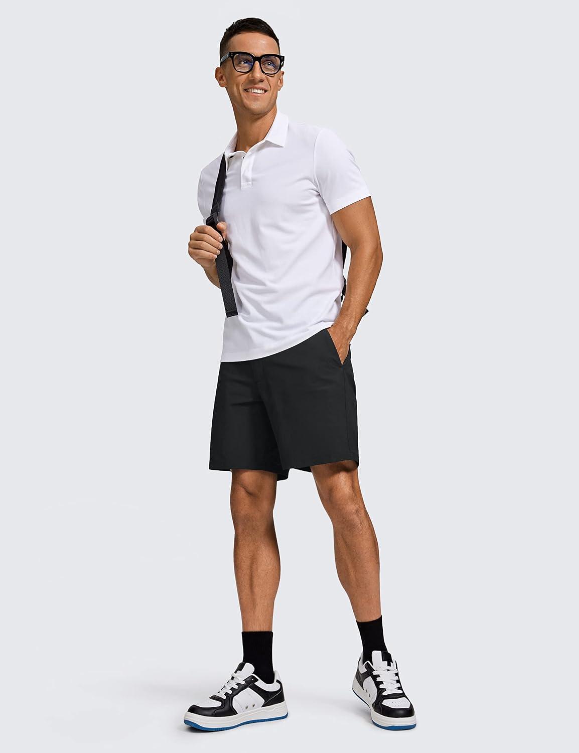 Detalle 1 de CRZ YOGA Pantaloncini da Golf Comfort da Uomo – 7/9 pollici, Nero, taglia 52