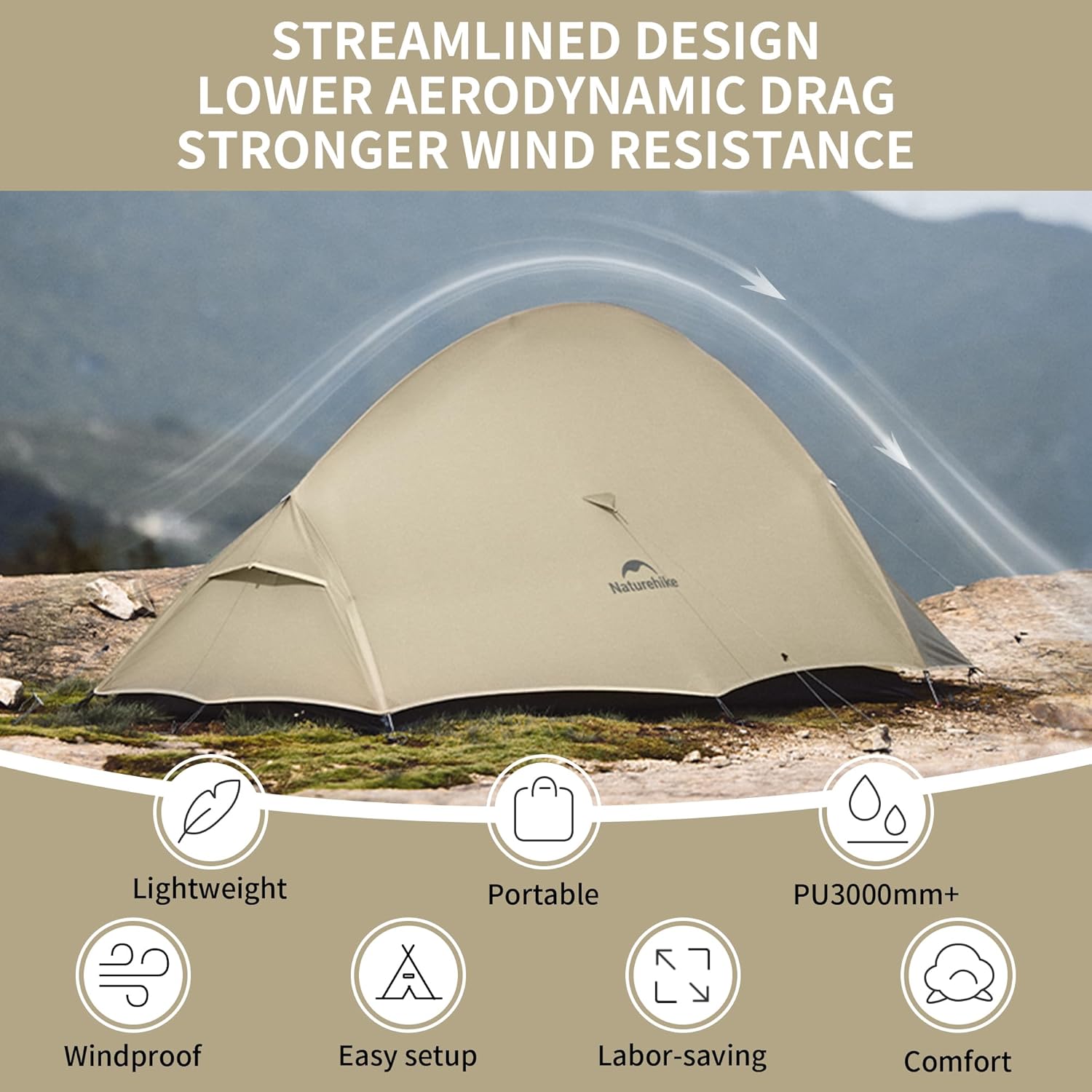 Thumbnail 2 de Naturehike Cloud Up Pro 2: Tenda da Campeggio leggera, facile da montare e resistente al vento per 2 persone