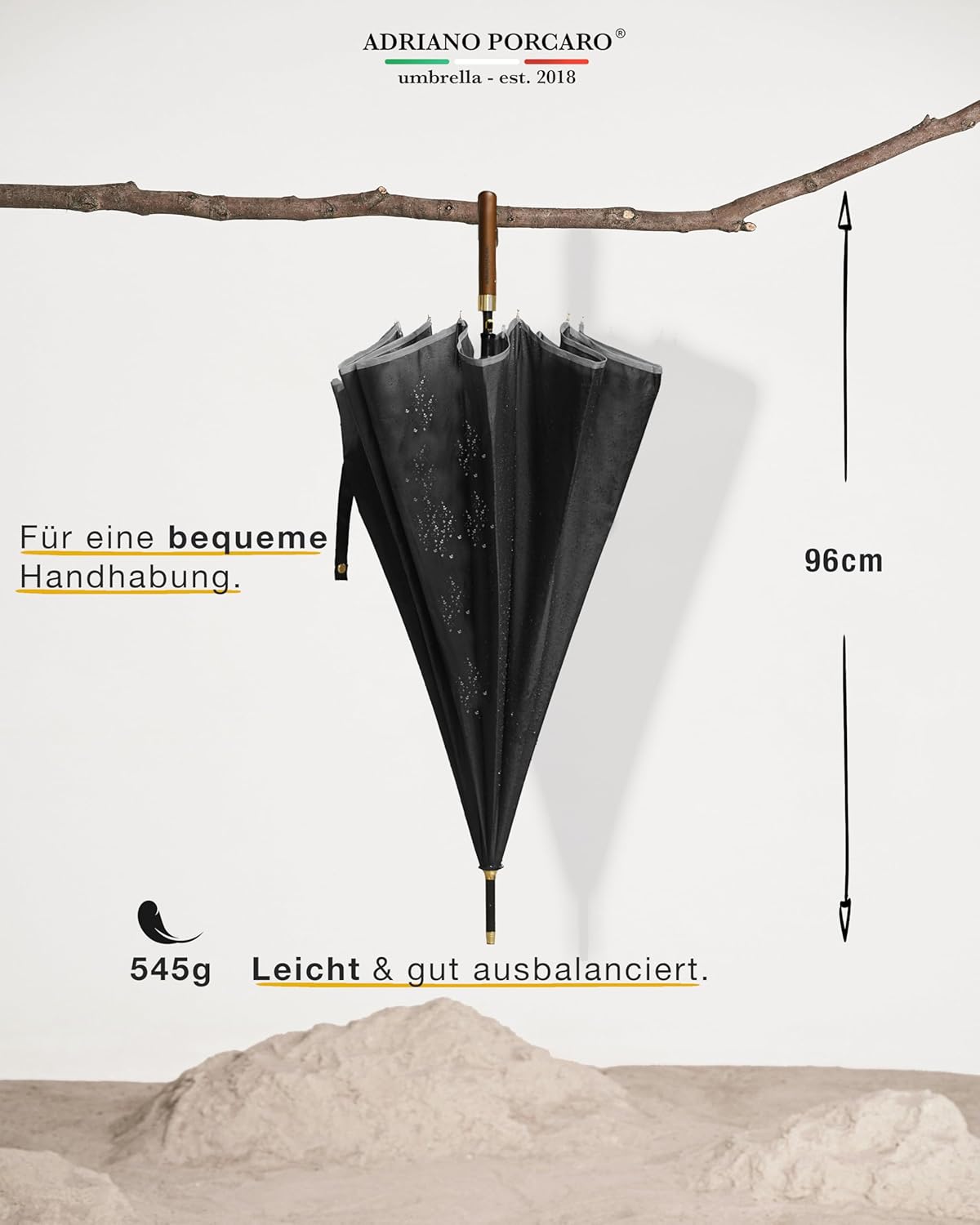 Thumbnail 4 de ADRIANO PORCARO Regenschirm XXL 120 cm