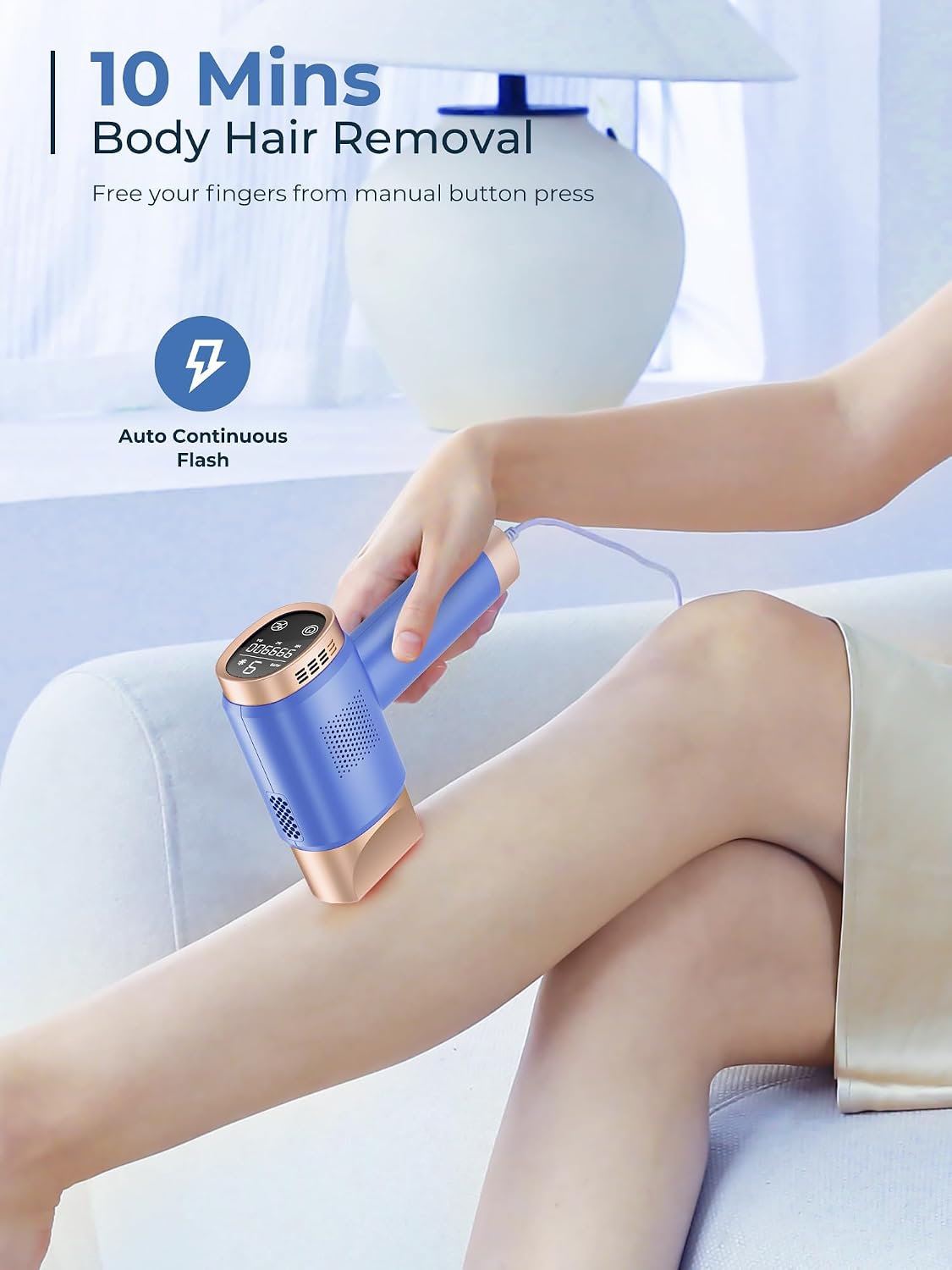 Thumbnail 6 de Finequin FZ-608G IPL Hair Removal Device with 41°F Cooling and 9 Intensity Levels