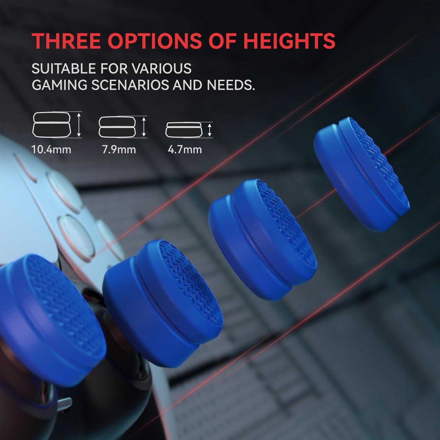 Thumbnail 2 de PlayVital 3 Height Armor Thumb Caps - Blue