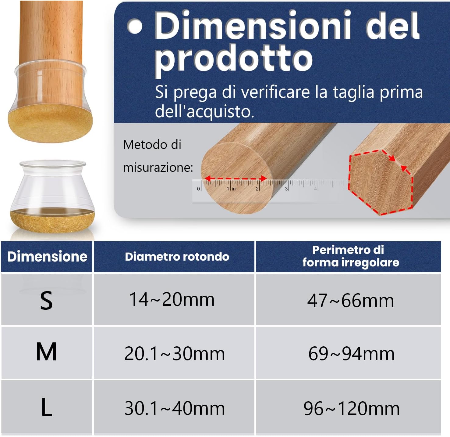 Thumbnail 4 de Gommini per Sedie Rotondi 16 pezzi