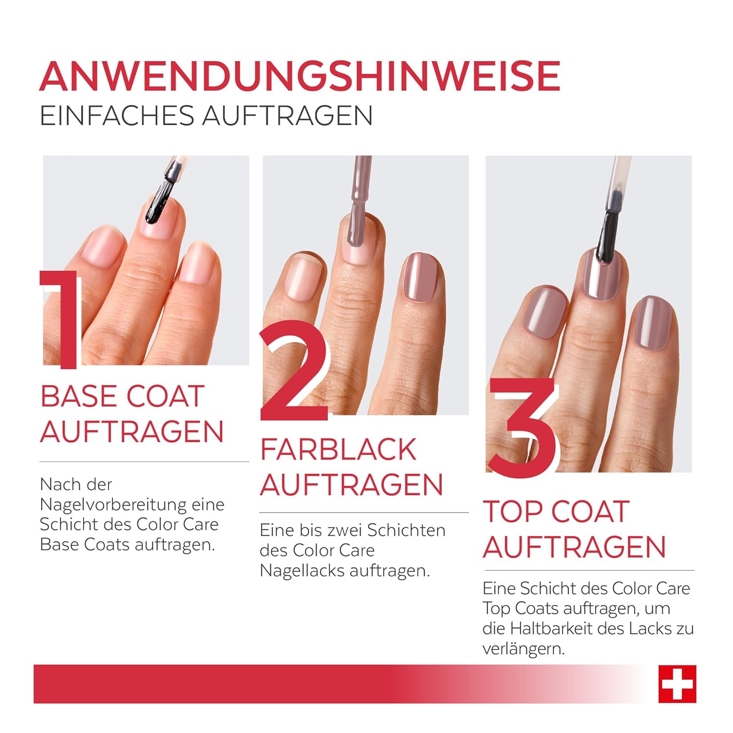 Detalle de PODERM TEEBAUM-Nagellack Color Care Parma – 2-in-1-Pflege für gelbe oder brüchige Nägel