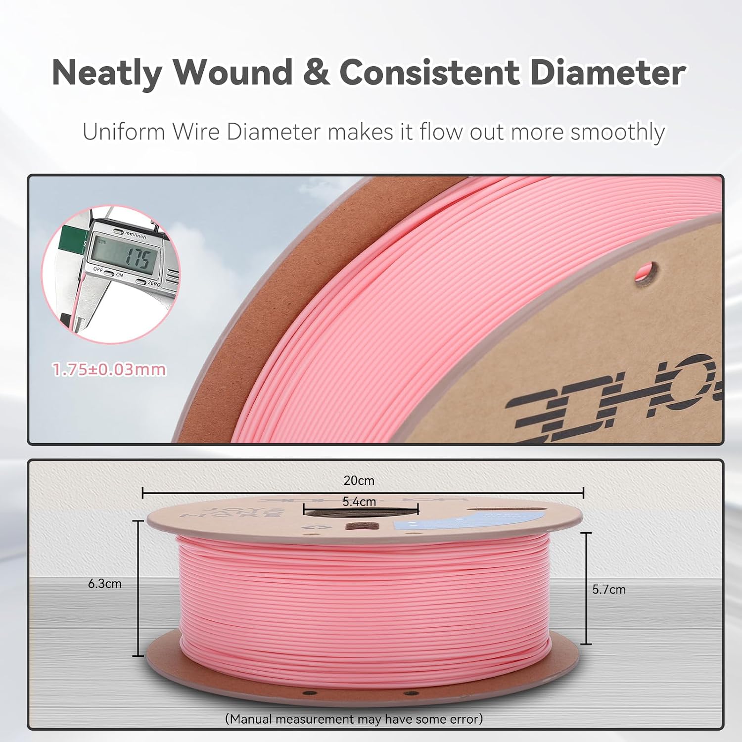 Detalle 2 de 3DHoJor PLA+ 3D Printer Filament 1.75mm