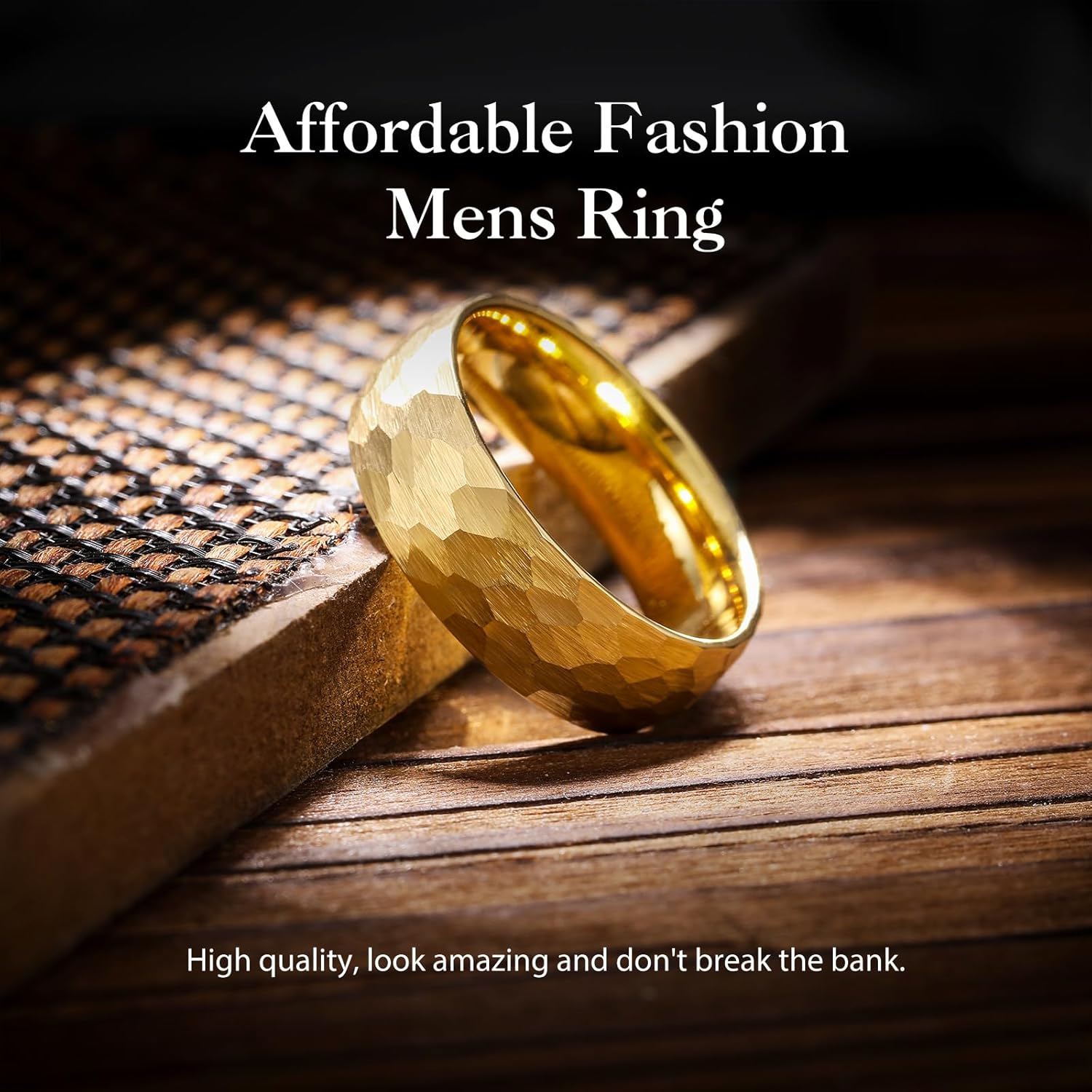 Thumbnail 2 de King Will Wolframkarbid-Trauring 6mm/8mm – Geschmiedeter Ring mit matter Bürstenoptik, Comfort Fit