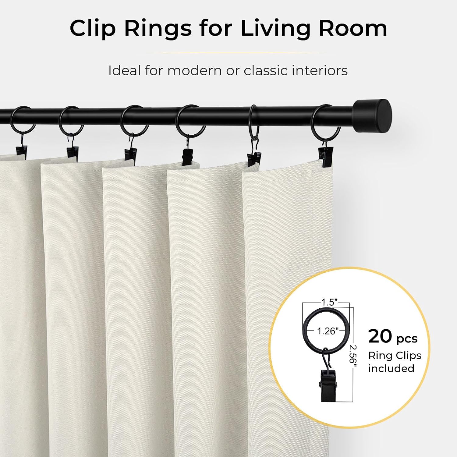Detalle 2 de INOVADAY Blackout Curtains, 84-Inch