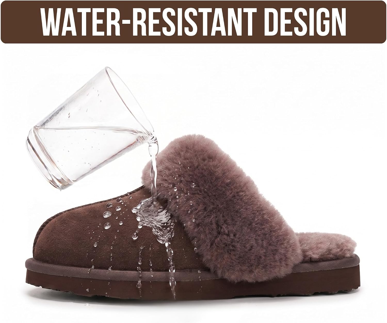 Detalle 1 de Project Cloud Women's Leather Clog Slippers with Shearling Lining and Memory Foam