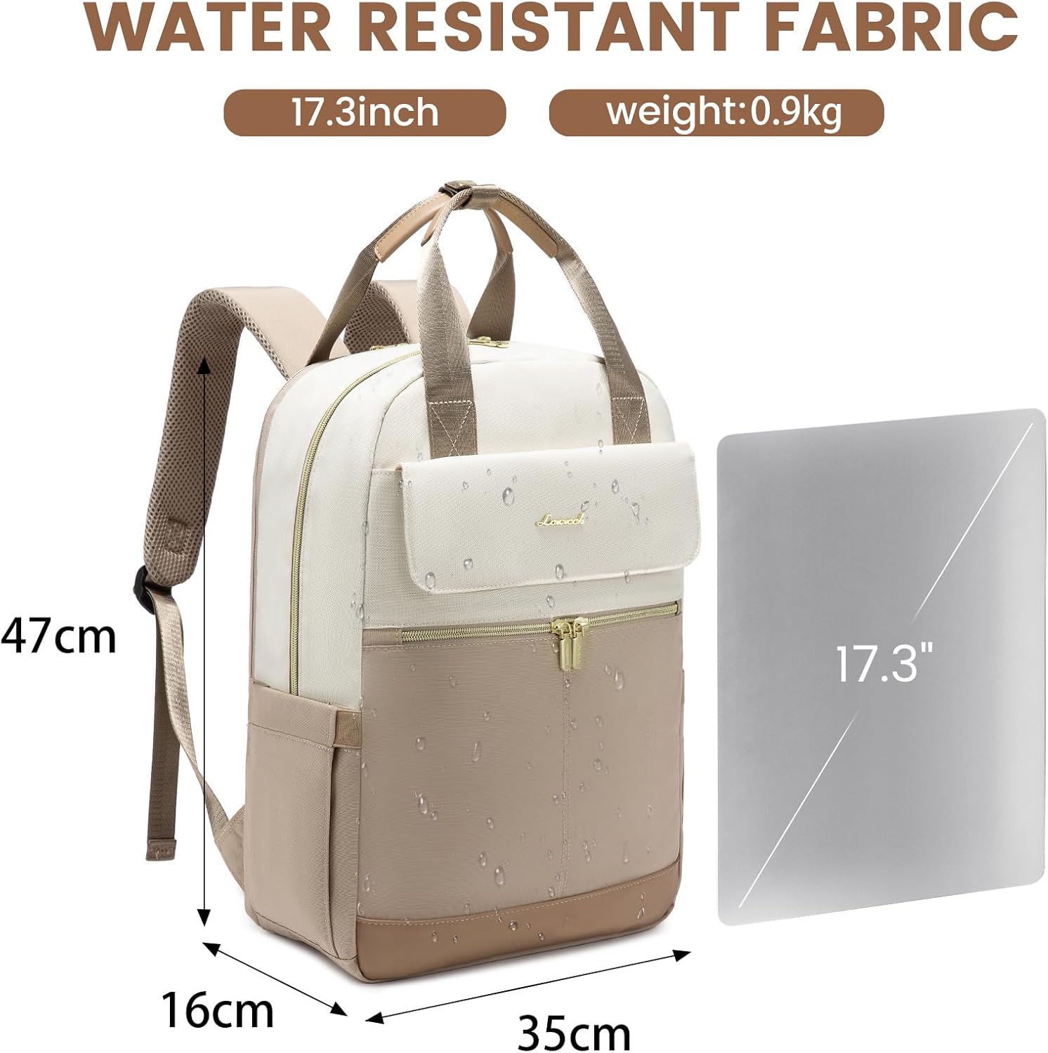 Thumbnail 4 de LOVEVOOK Rucksack Damen Groß 47x35x16 cm