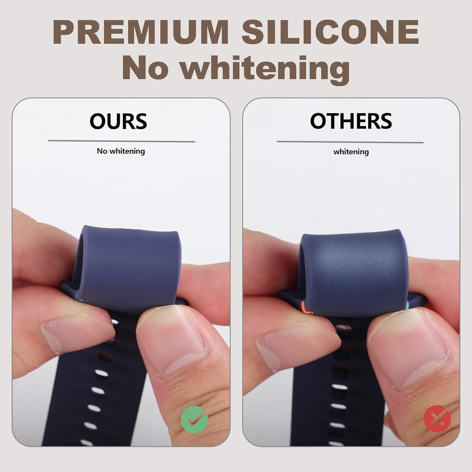 Detalle de DMVEIMAL Sport Straps for Samsung Galaxy Watch 8: No Gap Silicone Band for 40/44mm and 46mm Classic