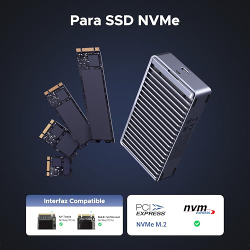 Detalle 1 de UGREEN Carcasa M.2 NVMe SSD 40Gbps ⚡ Compatible Thunderbolt 4/3