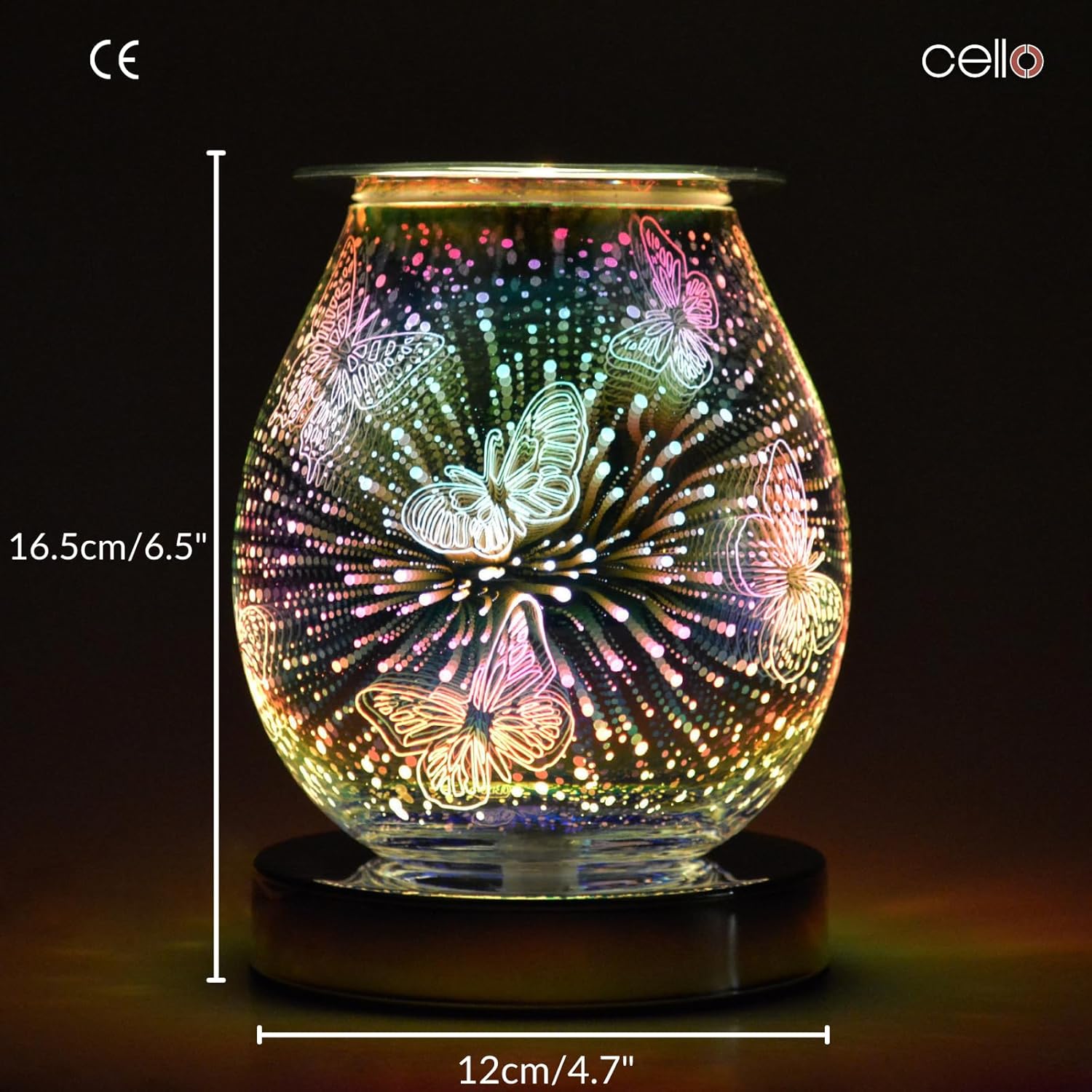 Thumbnail 1 de Cello Butterfly 3D Touch Electric Melt Burner – electric wax melt & essential oil warmer
