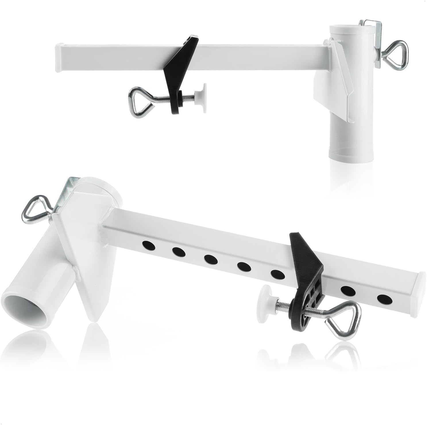 Detalle de com-four Porta Ombrellone in Metallo Verniciato a Polvere per Ringhiere e Parapetti – Porta Ombrellone da Balcone