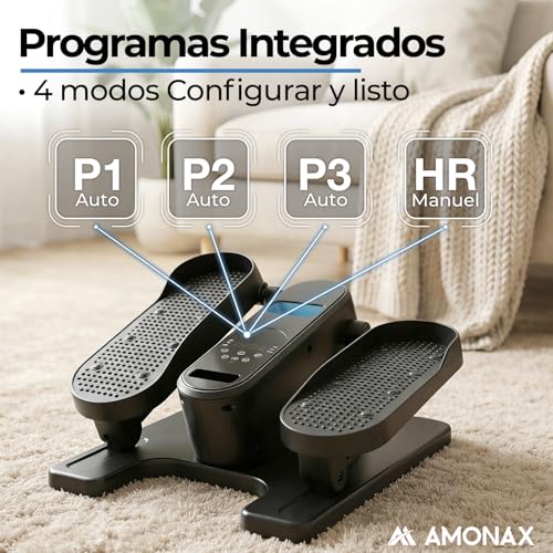 Detalle de Amonax Pedaleador Eléctrico Motorizado: mini elíptica para usar sentado bajo el escritorio