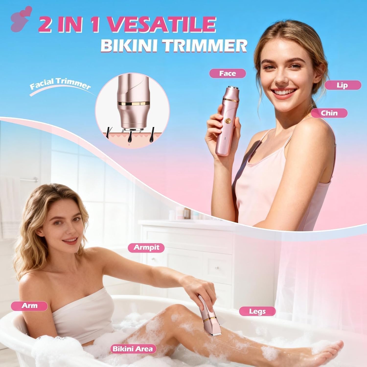 Thumbnail 1 de RAXMETRY Women's Bikini Trimmer, IPX7 Waterproof