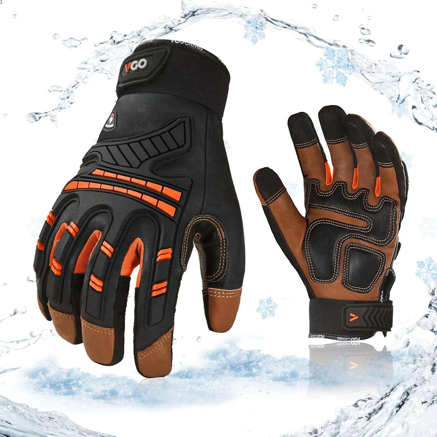 Thumbnail 6 de Vgo... Thermal Work Gloves Waterproof Touchscreen with 3M Thinsulate -20℃