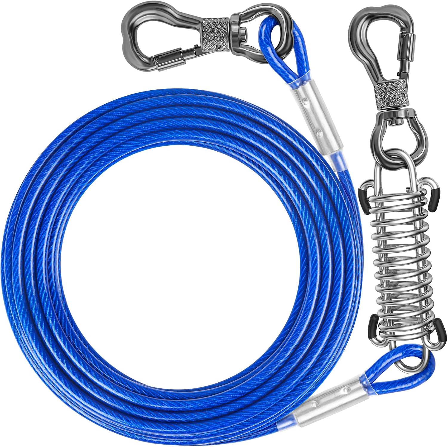 Tresbro 120FT Dog Tie Out Cable with Spring