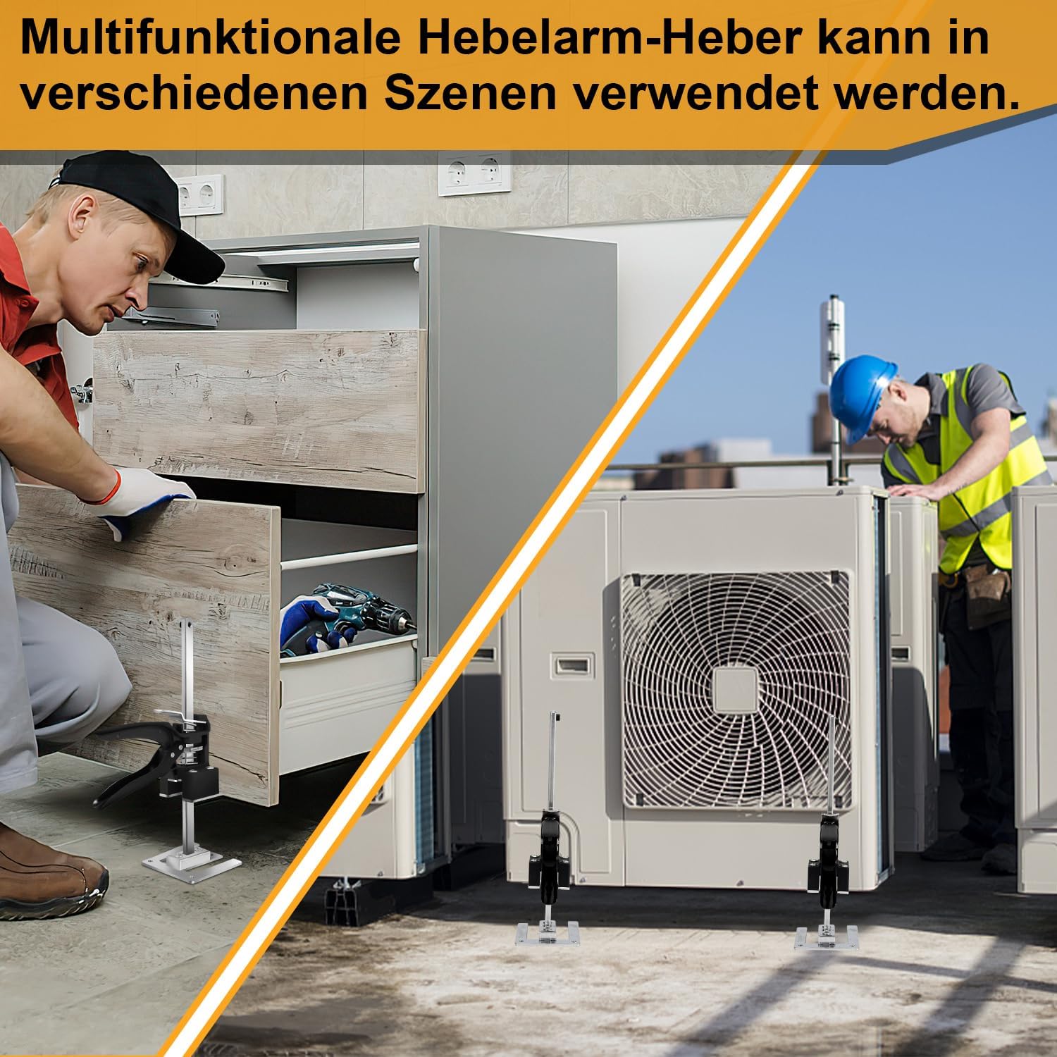 Thumbnail 3 de Ikodm Arbeitssparender Heber – 4 Stück, 30 cm Arm, bis zu 240 kg, vielseitiges Fliesen- und Möbelhebergwerkzeug