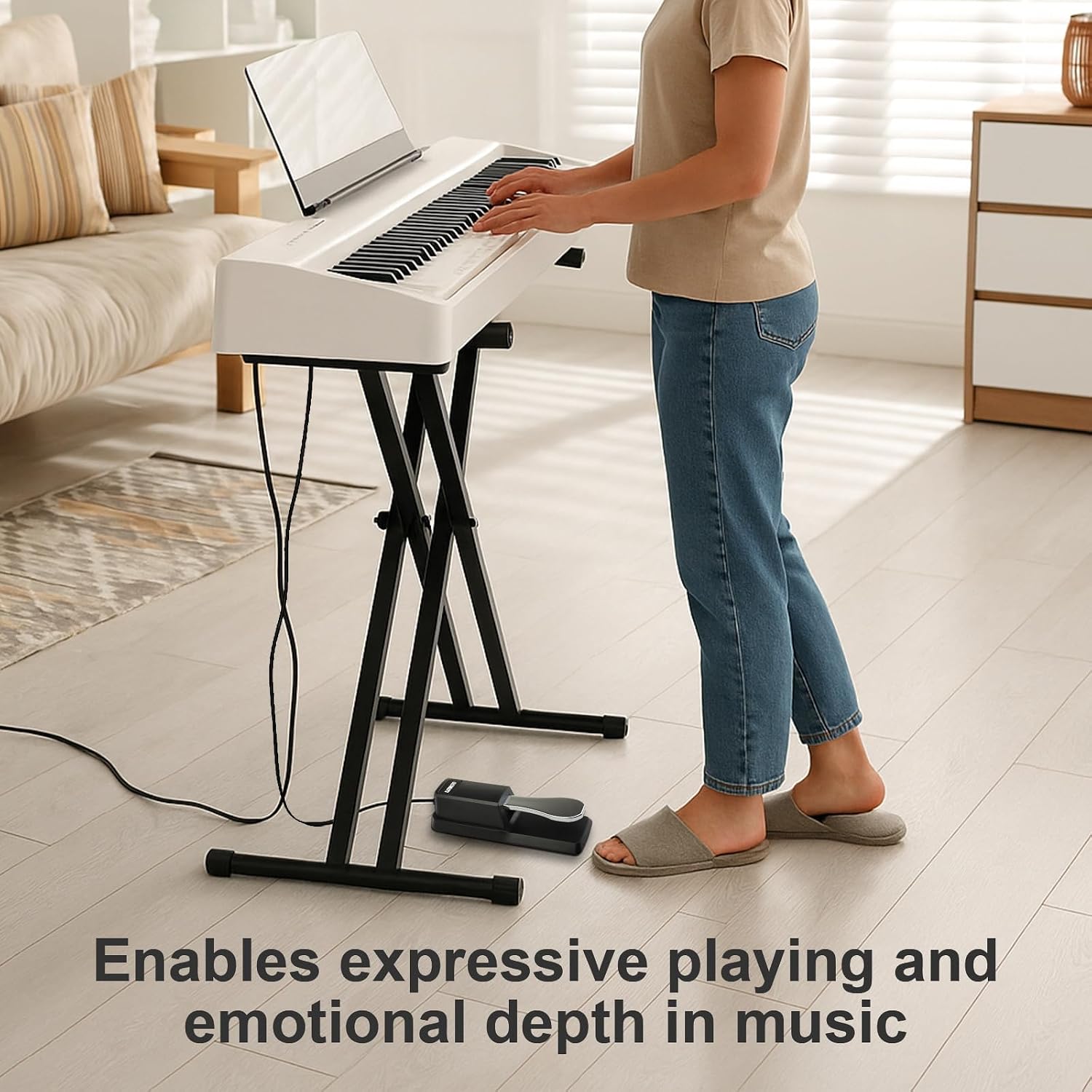Thumbnail 5 de karmiero Pedal02 Sustain Pedal for Keyboard with Polarity Switch, 1/4-Inch Plug