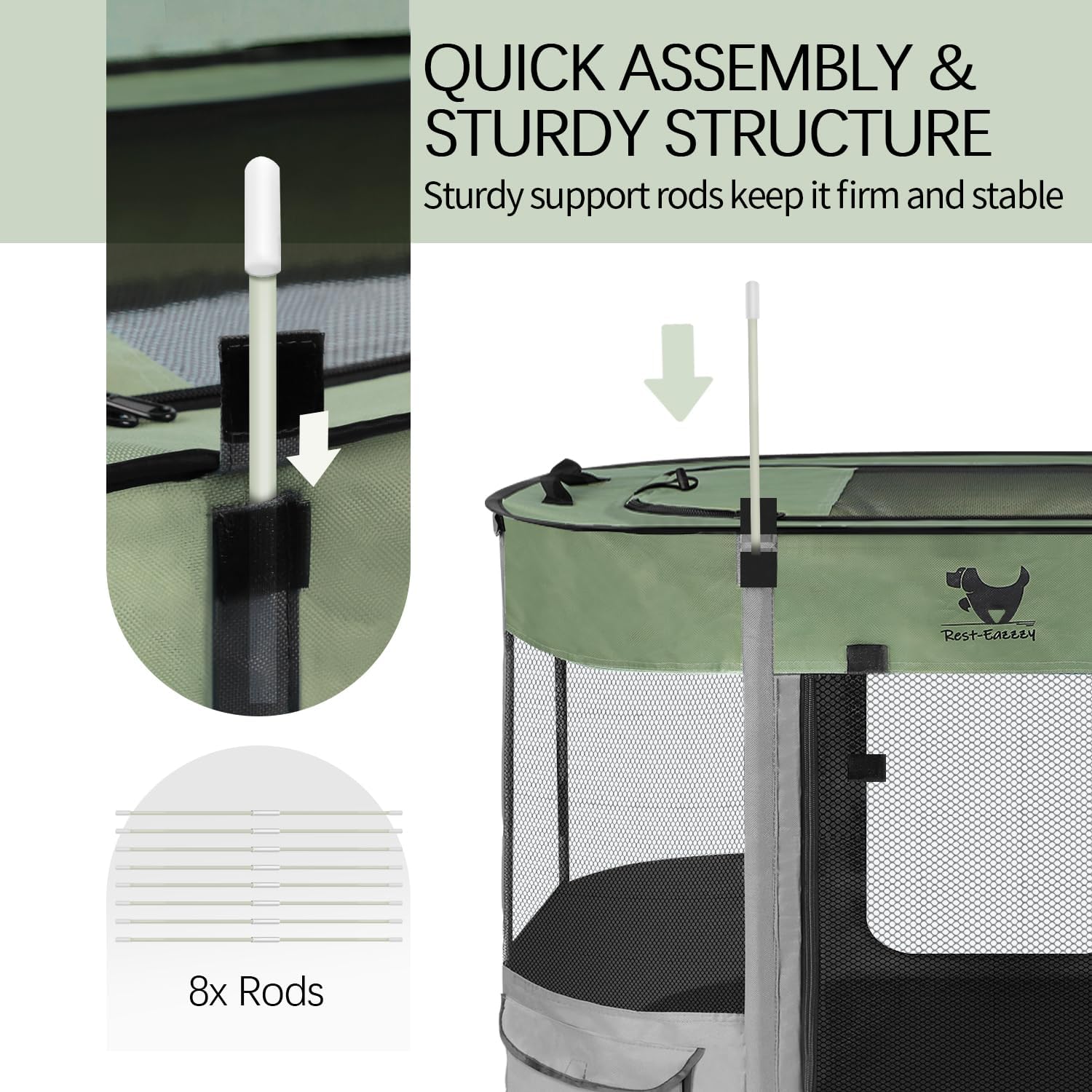 Thumbnail 3 de Rest-Eazzzy Dog Playpen M, Foldable Portable Playpen for Dogs