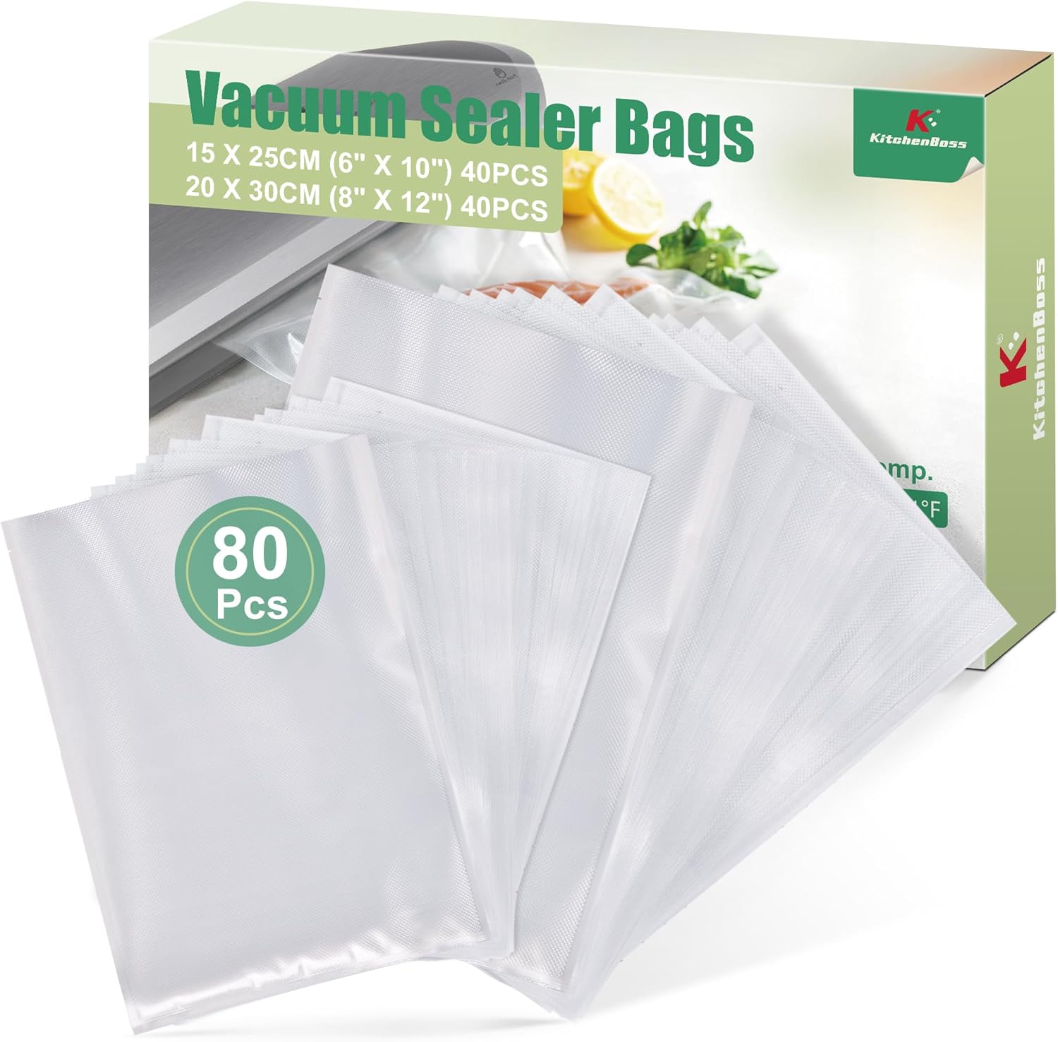 KitchenBoss Bolsa Gofrada Envasado al Vacio 175 µm