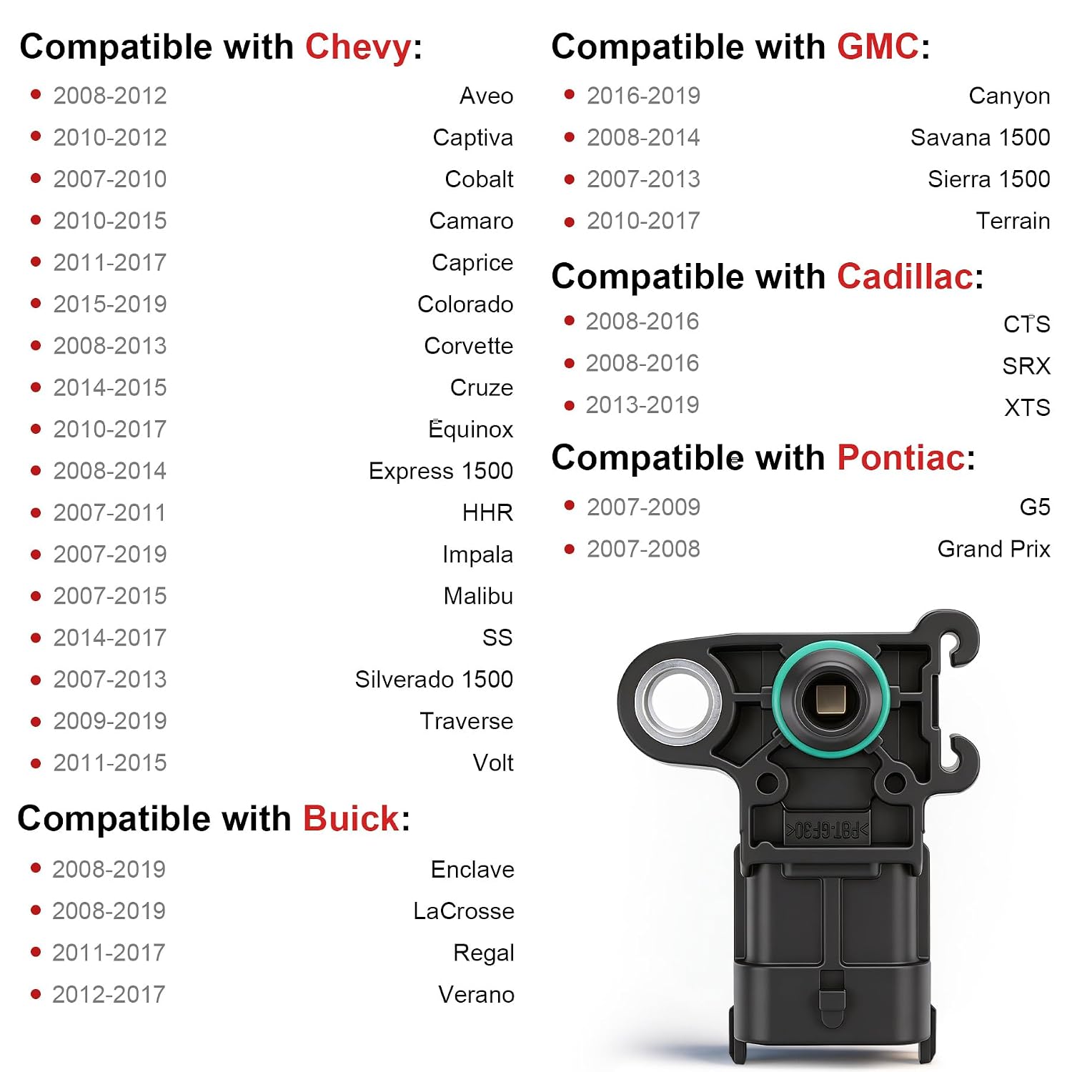 Detalle de Weasch MAP Sensor 3-Pin