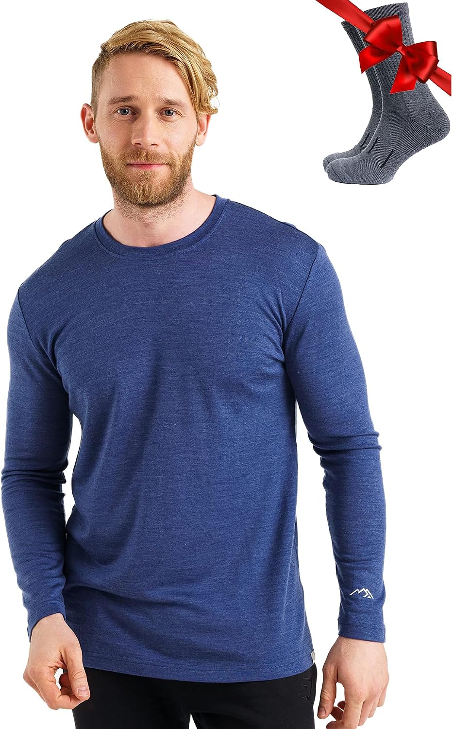 Thumbnail 3 de Merino Unterwäsche Herren 100% Merino Langarmshirt mit Socken