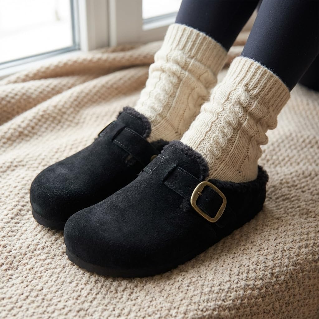 Thumbnail 4 de CUSHIONAIRE Haven Genuine Leather Clogs with Cork Footbed 👡